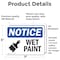 Signmission Wet Paint Sign With Symbol, 7 in W x Rectangle, Vinyl Decal OS-2PACK-NS-D-57-L-19035 - alternate 3